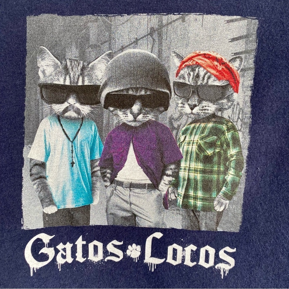 Kid Dangerous Gatos Locos Funny Graphic Tee Size 3-6 Months - Picture 2 of 4